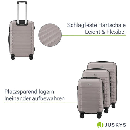 Hartschalen Kofferset Rom 3 tlg Beige