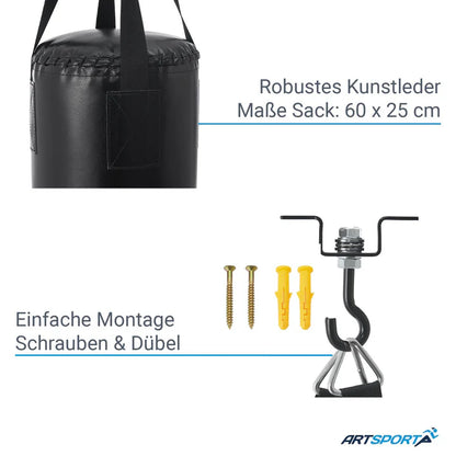 Set sacco da boxe 10 kg per bambini con guantoni da boxe