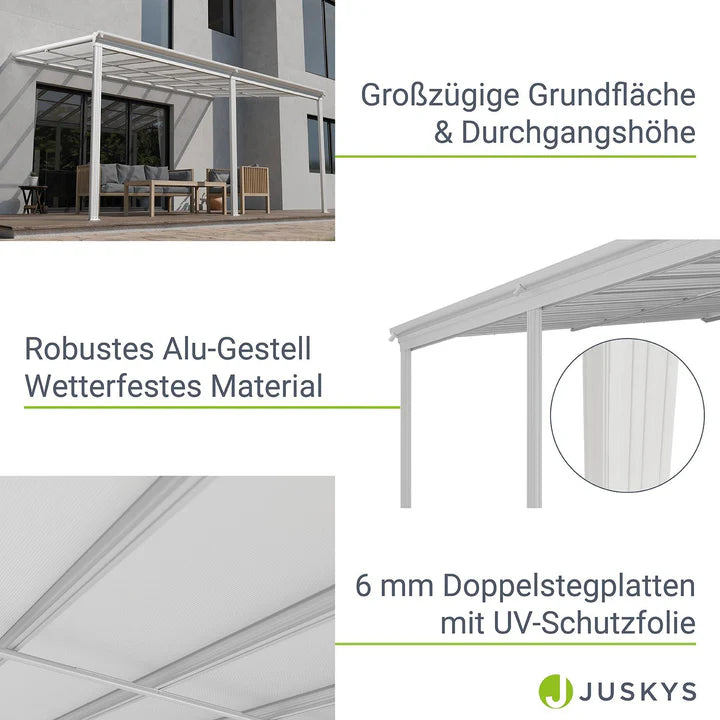 Copertura terrazza Borneo 5x3 m Bianco