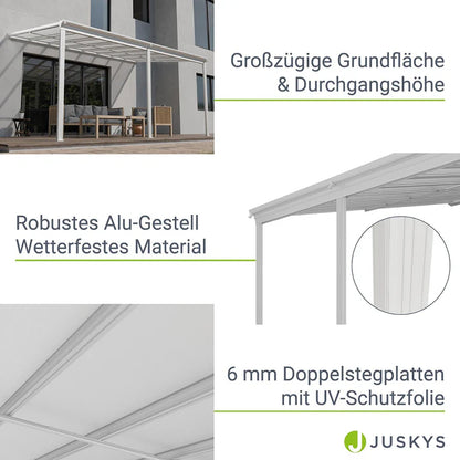 Copertura terrazza Borneo 5x3 m Bianco