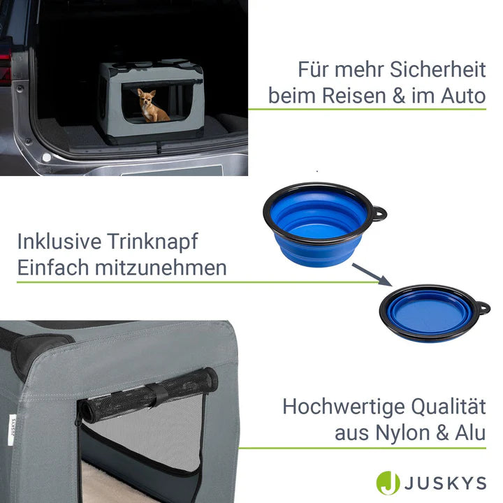 trasportino pieghevole per cani Lassie S (grigio scuro)