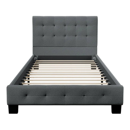 Lit rembourré Manresa 90 x 200 cm en gris