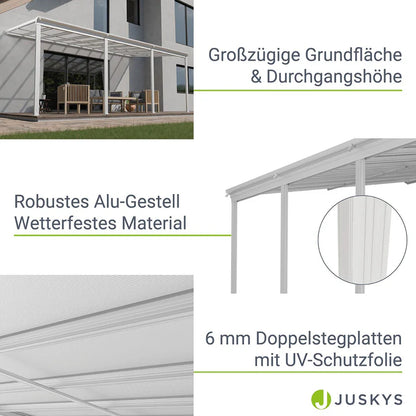 Tetto terrazza tetto terrazza Borneo 6x3 m bianco