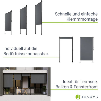 Senkrechtmarkise Barbados 100x310 cm Grau - Palo24