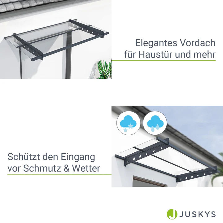 Pensilina moderna tetto a falda falda Manila 150x80 cm