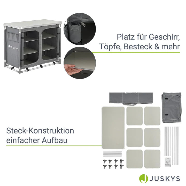 Cucina da campeggio compatta Ruda Armadio da campeggio pieghevole con piano di lavoro