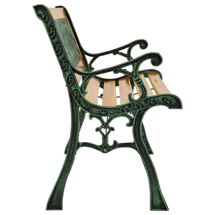 2 Sitzer Gartenbank Pisa aus lackiertem Holz und Gusseisen