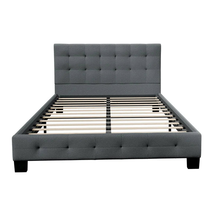 Lit rembourré Manresa 120 x 200 cm - gris