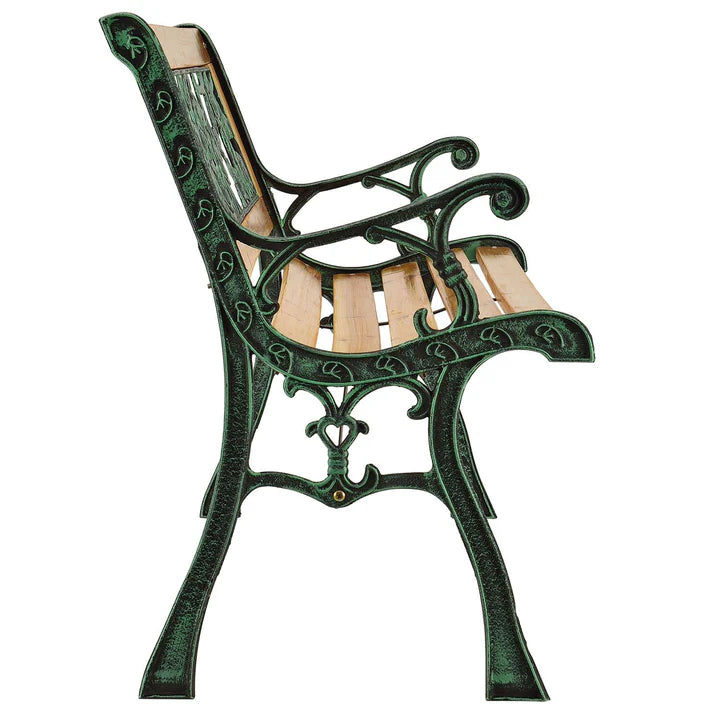 2 Sitzer Gartenbank Venezia aus lackiertem Holz und Gusseisen