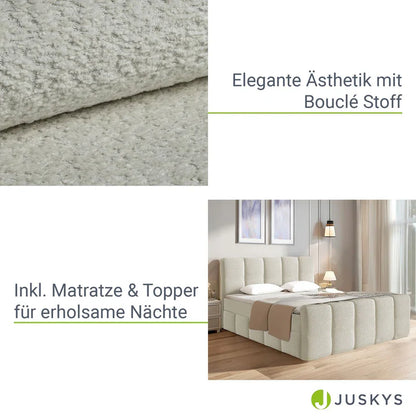 Boxspringbett Manitoba 180x200 cm Beige