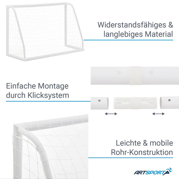 Porta da calcio 180x120 cm con rete e borsa