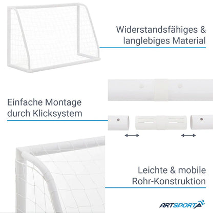 Porta da calcio 180x120 cm con rete e borsa