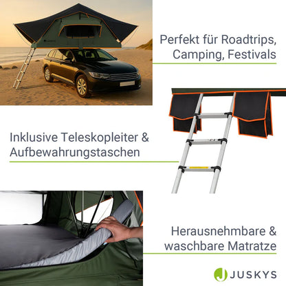 Autodachzelt für 2 Personen Lago mit Matratze