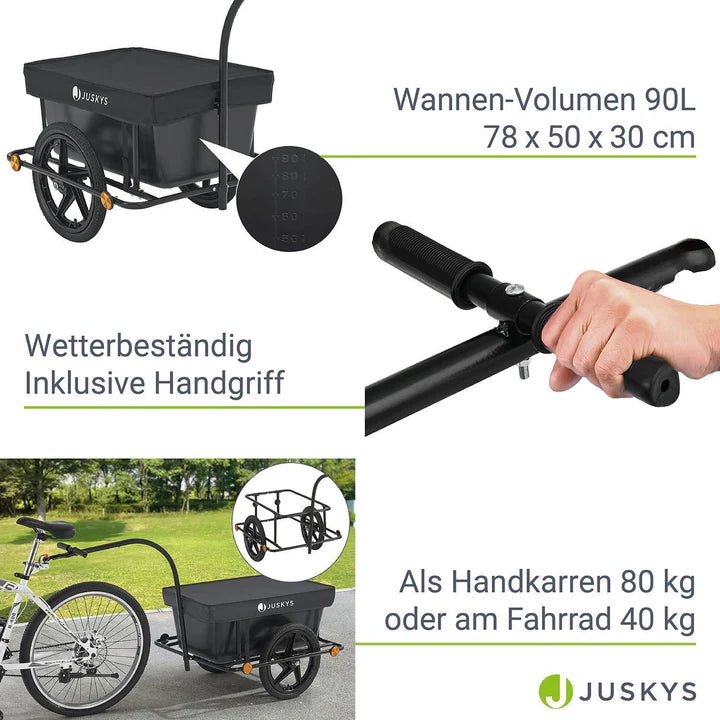 Fahrradanhänger 90 Liter Transportanhänger - Palo24