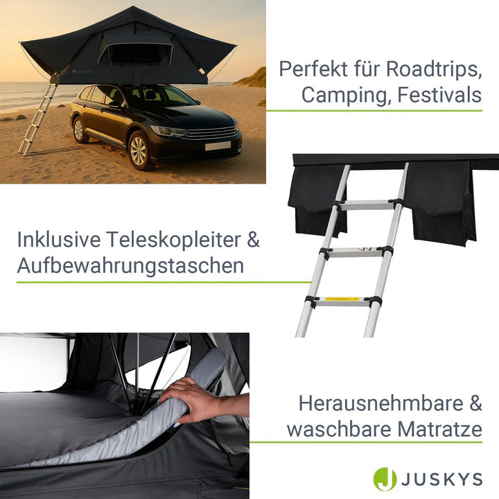 Autodachzelt für 2 Personen Lago mit Matratze