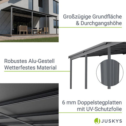 Copertura terrazza Borneo 6x3 m Grigio