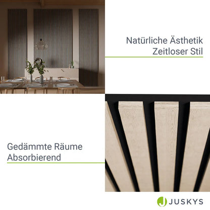 Wandpaneele 4er Set Akustik Schwarz