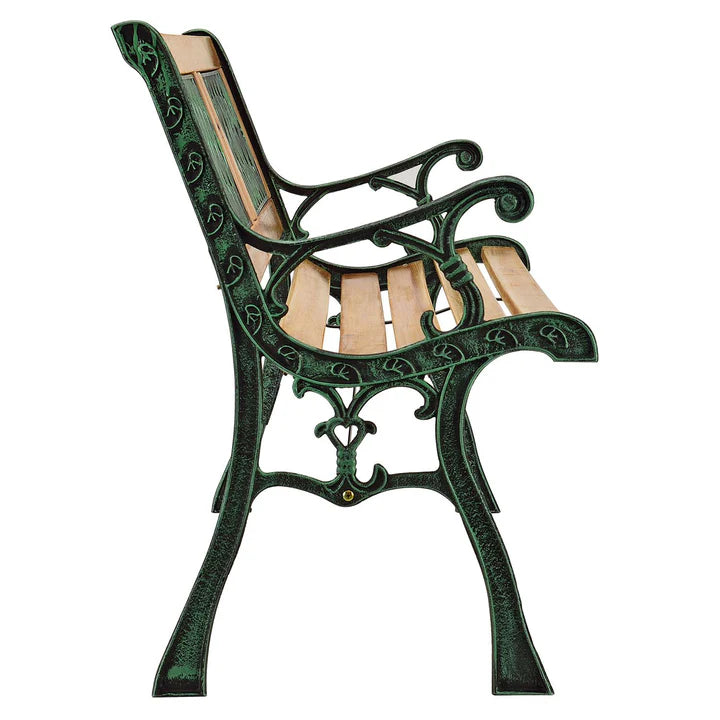 2 Sitzer Gartenbank Sanremo aus lackiertem Holz und Gusseisen