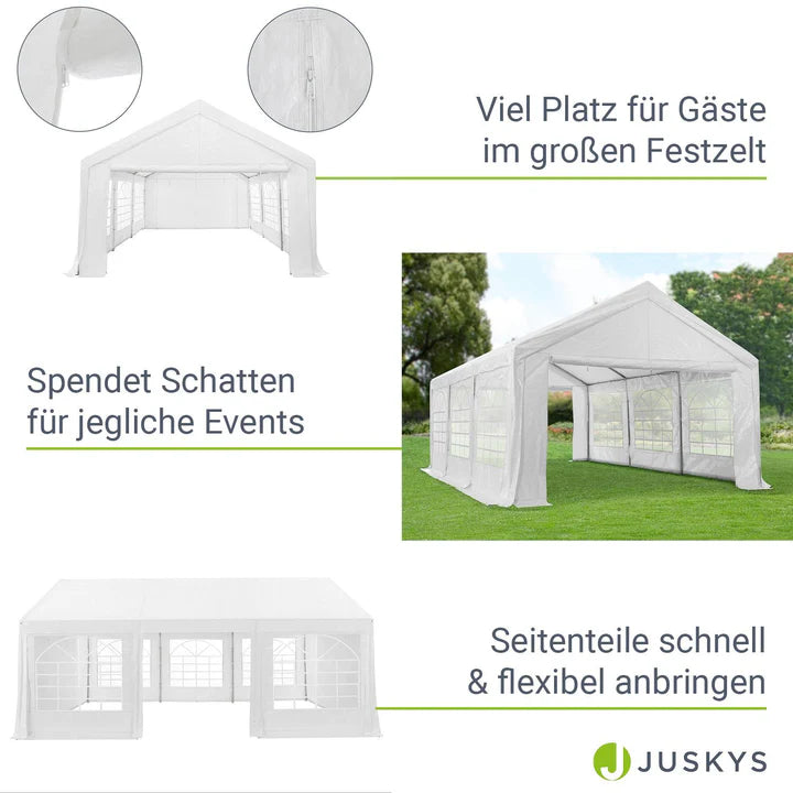 Partyzelt Gala 3x6 m in Weiss