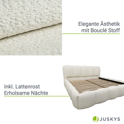 Polsterbett Catania Creme inkl. Lattenrost 180x200 cm - Palo24