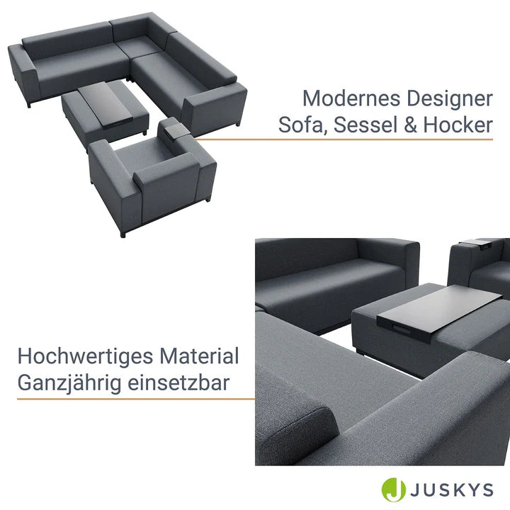 Premium Gartenlounge Sorano Dunkelgrau - Palo24