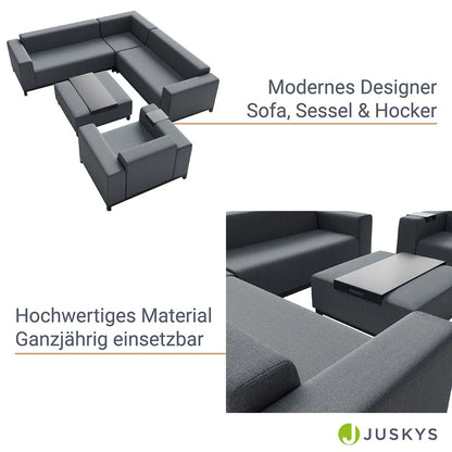 Premium Gartenlounge Sorano Dunkelgrau - Palo24