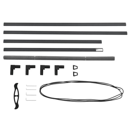 Fliegengitter 130x150 cm für Fenster Grau - Palo24