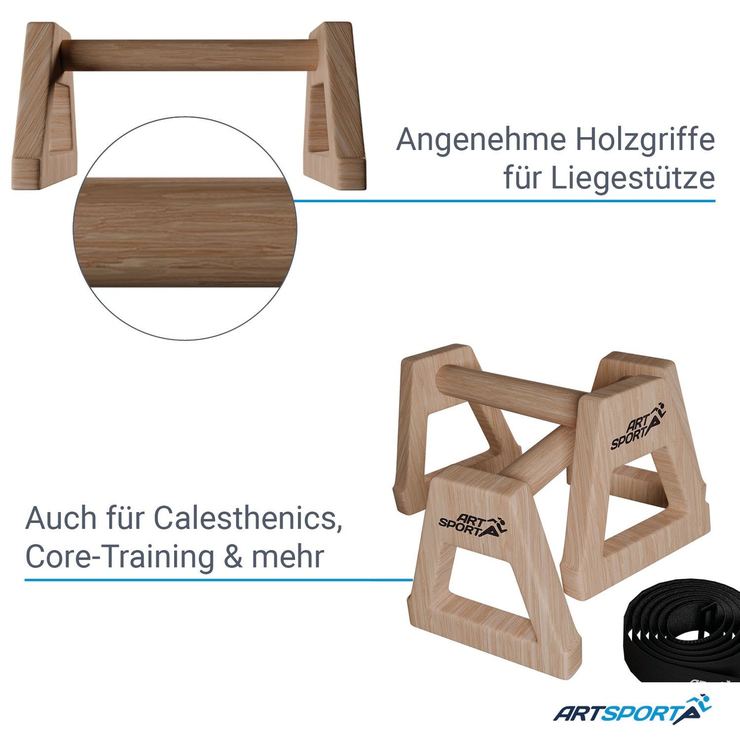 Liegestützgriffe aus Holz XXL