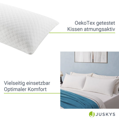 2er Set Kopfkissen 40 x 80 cm mit Memory Foam