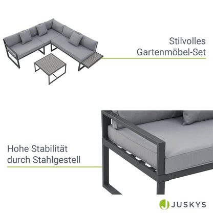 Gartenmöbel Balkonmöbel Lounge St. Tropez Grau - Palo24