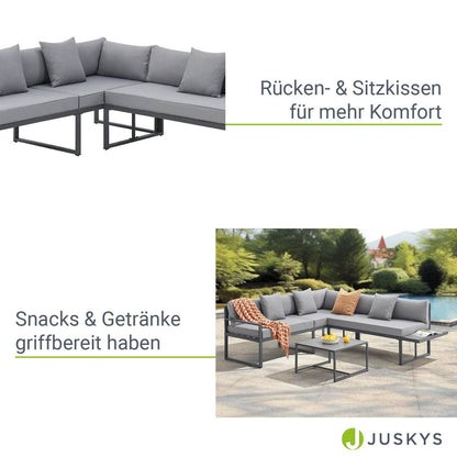 Gartenmöbel Balkonmöbel Lounge St. Tropez Grau - Palo24