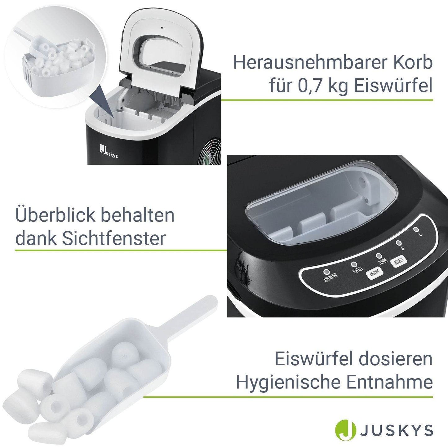 Eiswürfelmaschine IcyCube schwarz - Palo24