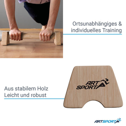 Liegestützgriffe aus Holz L