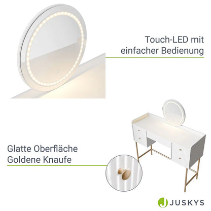 Schminktisch mit Spiegel Samira Touch-LED