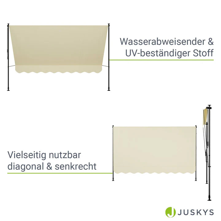 Klemmmarkise Kapstadt 300x120 cm Beige - Palo24