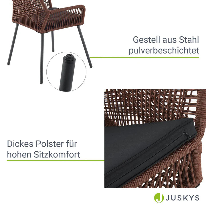 2er Set Rope Gartenstühle Kastos