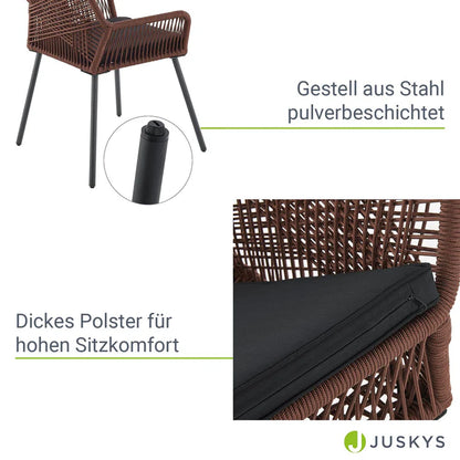 2er Set Rope Gartenstühle Kastos