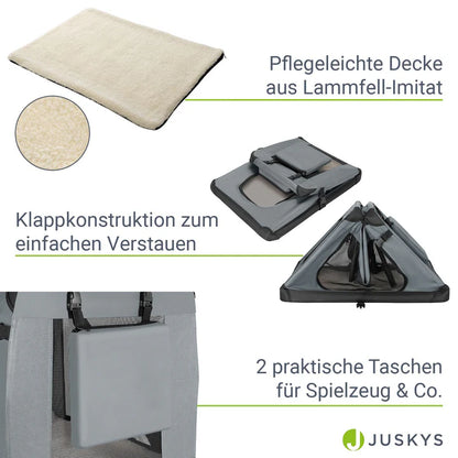 trasportino pieghevole per cani Lassie S (grigio scuro)