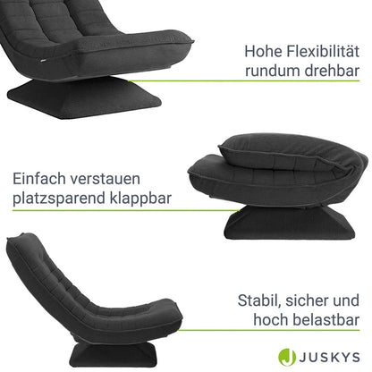 Relaxsessel Korsika mit Cord 360° drehbar Grau