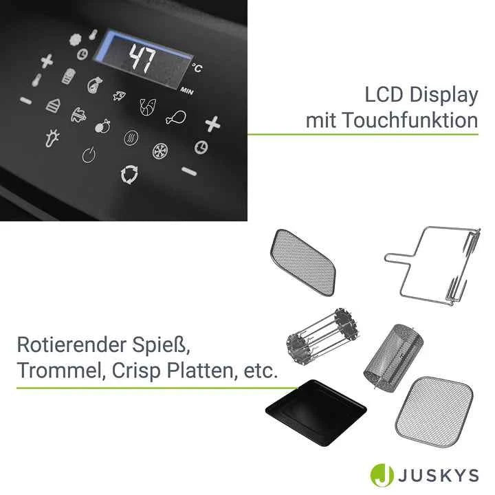 Heißluftfritteuse Airfryer 12L mit 10 Programmen