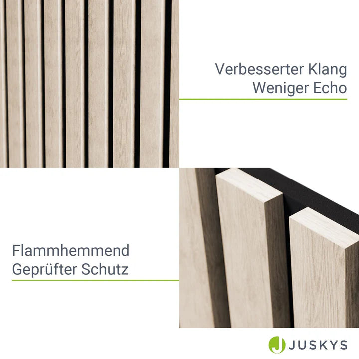 Wandpaneele 4er Set Akustik Schwarz