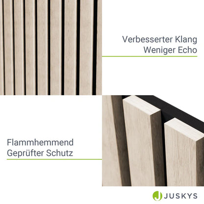 Wandpaneele 4er Set Akustik Schwarz