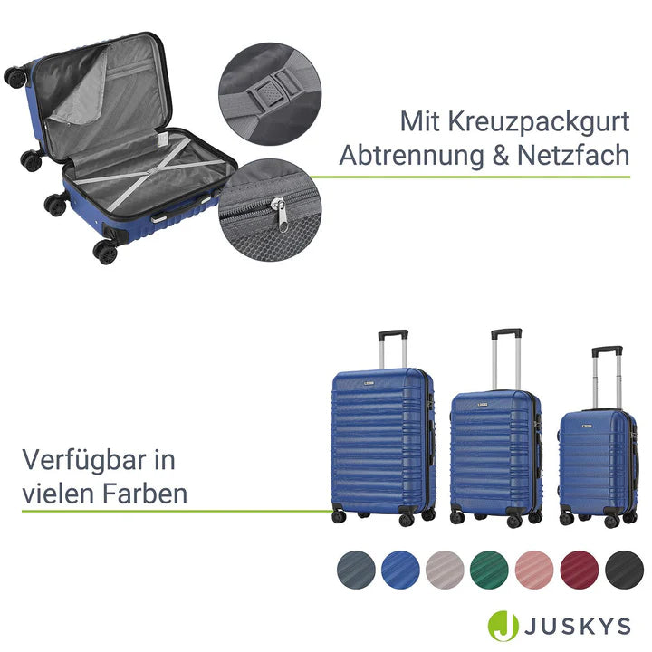 Hartschalen Kofferset Rom 3 tlg Blau