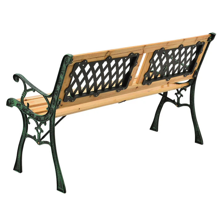 2 Sitzer Gartenbank Sanremo aus lackiertem Holz und Gusseisen