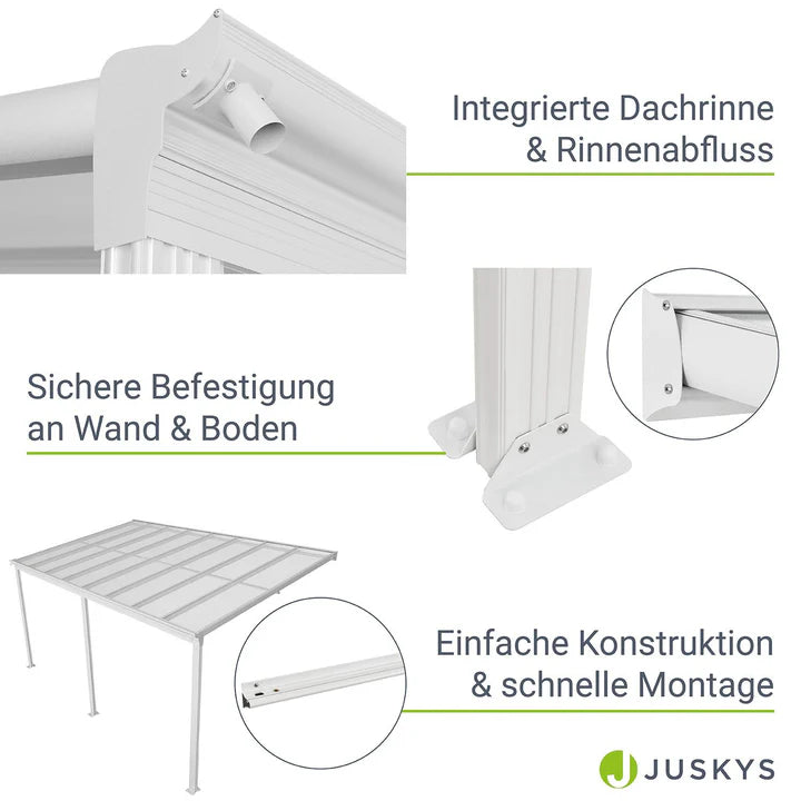 Copertura terrazza Borneo 5x3 m Bianco