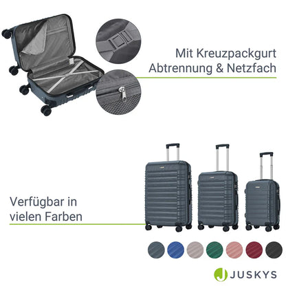 Hartschalen Kofferset Rom 3 tlg Anthrazit