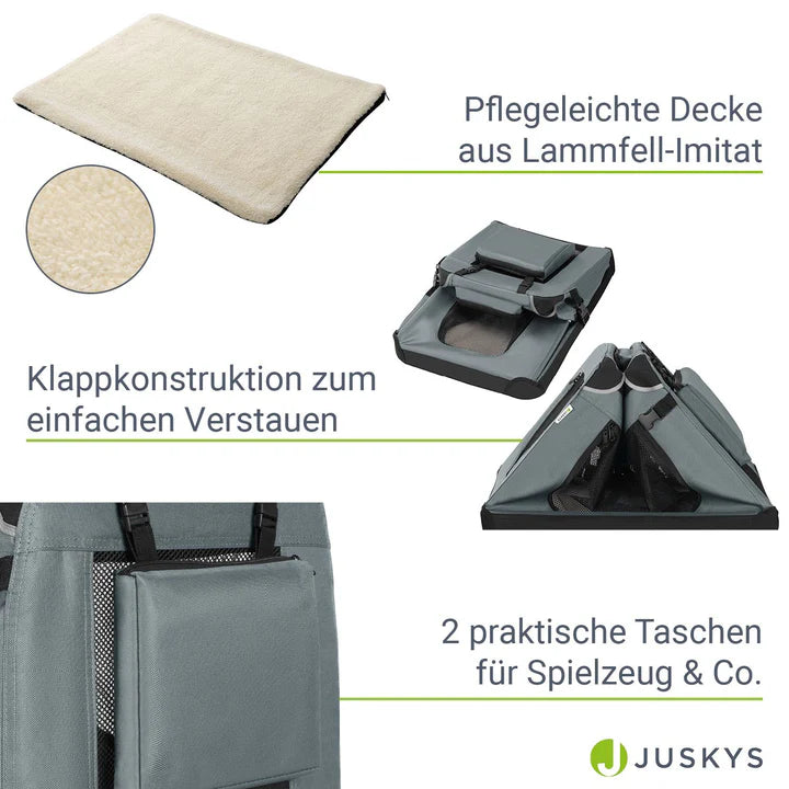 faltbare Hundetransportbox Lassie L (dunkelgrau)