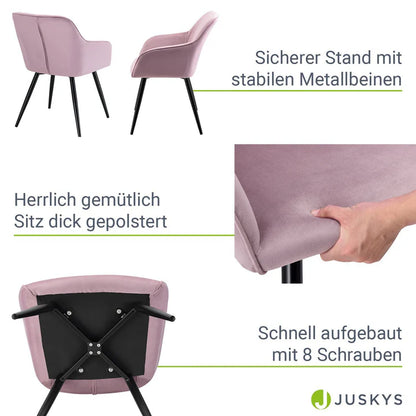 Loungesessel Tarje mit Samtbezug in rosa