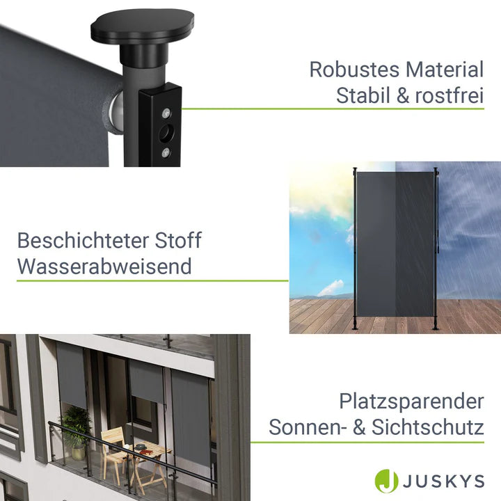 Senkrechtmarkise Barbados 100x310 cm Grau - Palo24