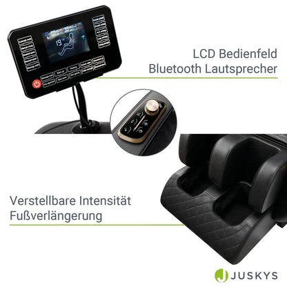 Massagesessel Naxos Bluetooth & Heizung Schwarz